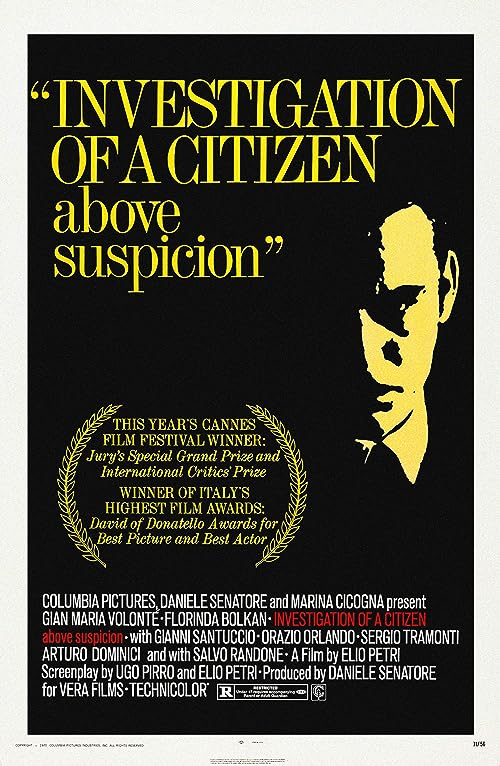دانلود فیلم Investigation of a Citizen Above Suspicion 1970 - بازجویی از یک شهروند دور از سوءظن