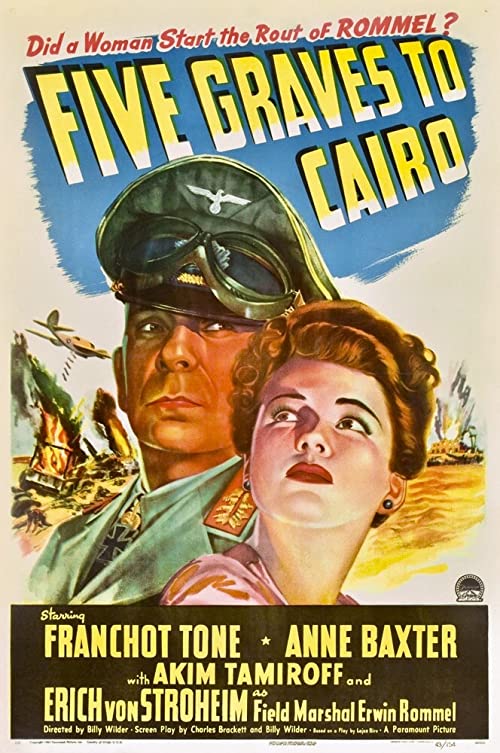 دانلود فیلم Five Graves to Cairo 1943 - پنج گور به قاهره